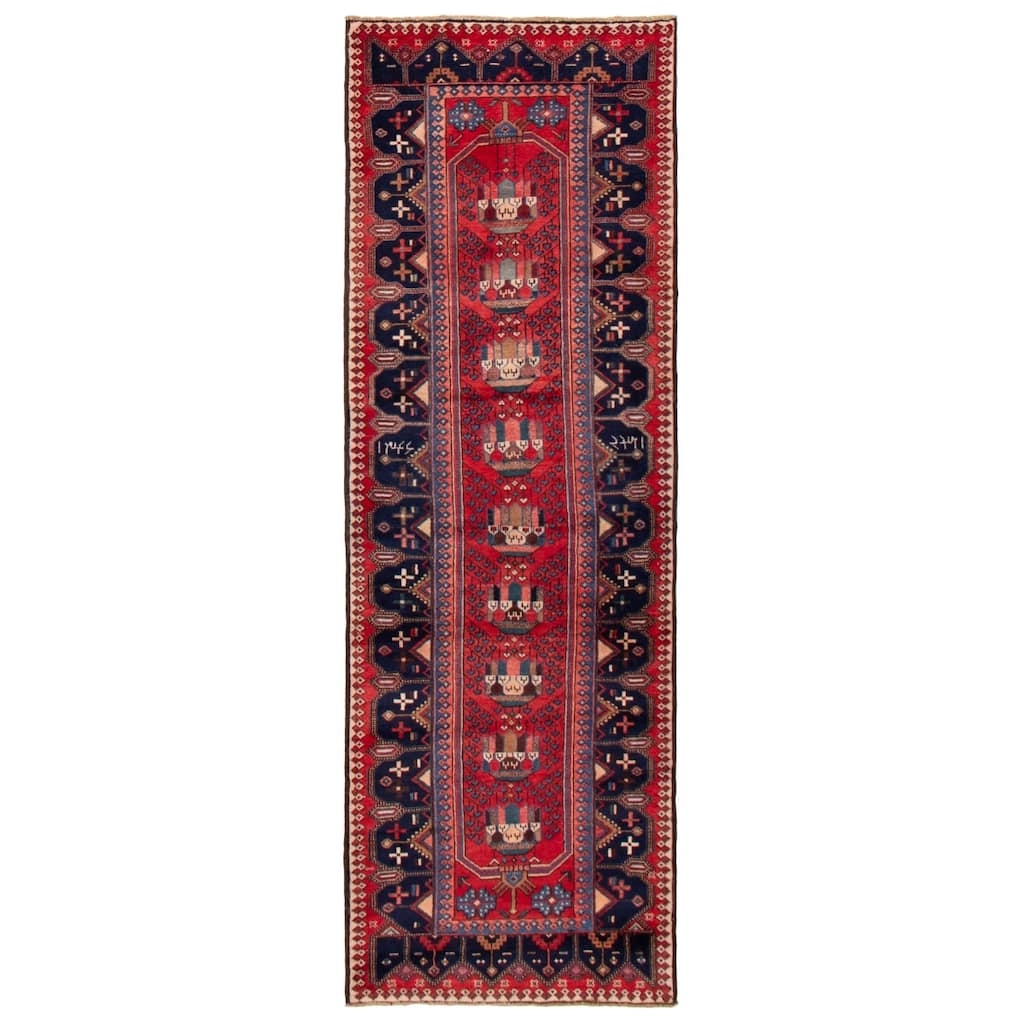 ECARPETGALLERY Hand-knotted Anadol Red Wool Rug - 3'3 x 9'10