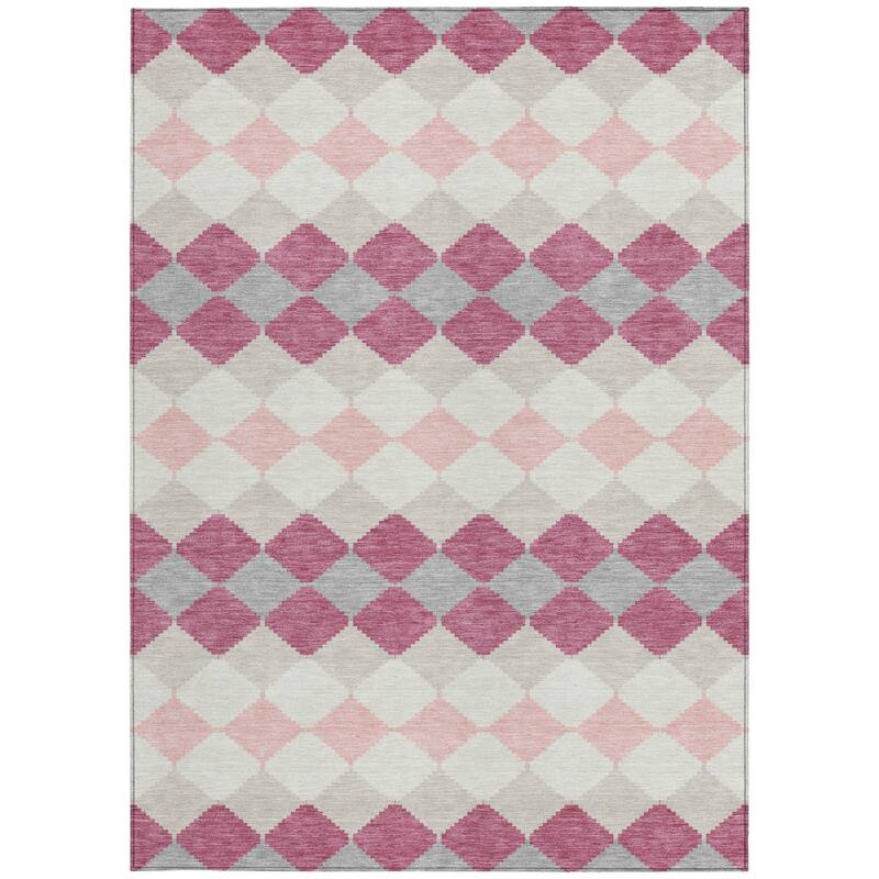 HomeRoots Geometric Transitional Rectangle Outdoor Rug