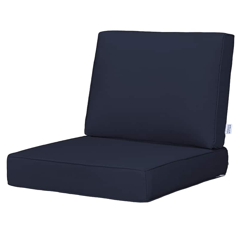 Sunbrella Seat Cushion Waterproof Patio Furniture Cushion - Polyester - 05 Dark Blue