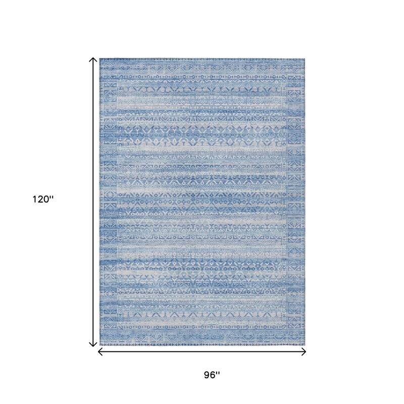 HomeRoots Striped Transitional Rectangle Outdoor Rug