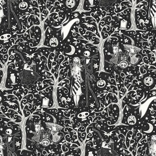 Disney Tim Burton's The Nightmare Before Christmas Black Forest Peel and Stick Wallpaper by RoomMates