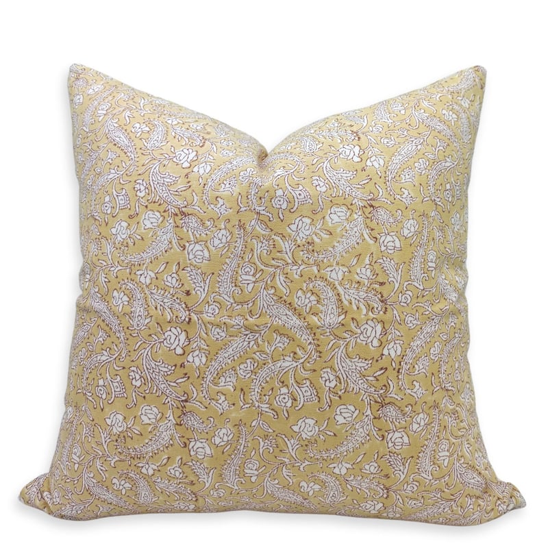 Fabdivine Cotton Floral Block print pillow Cover - Pillow Covers - 14" x 36"