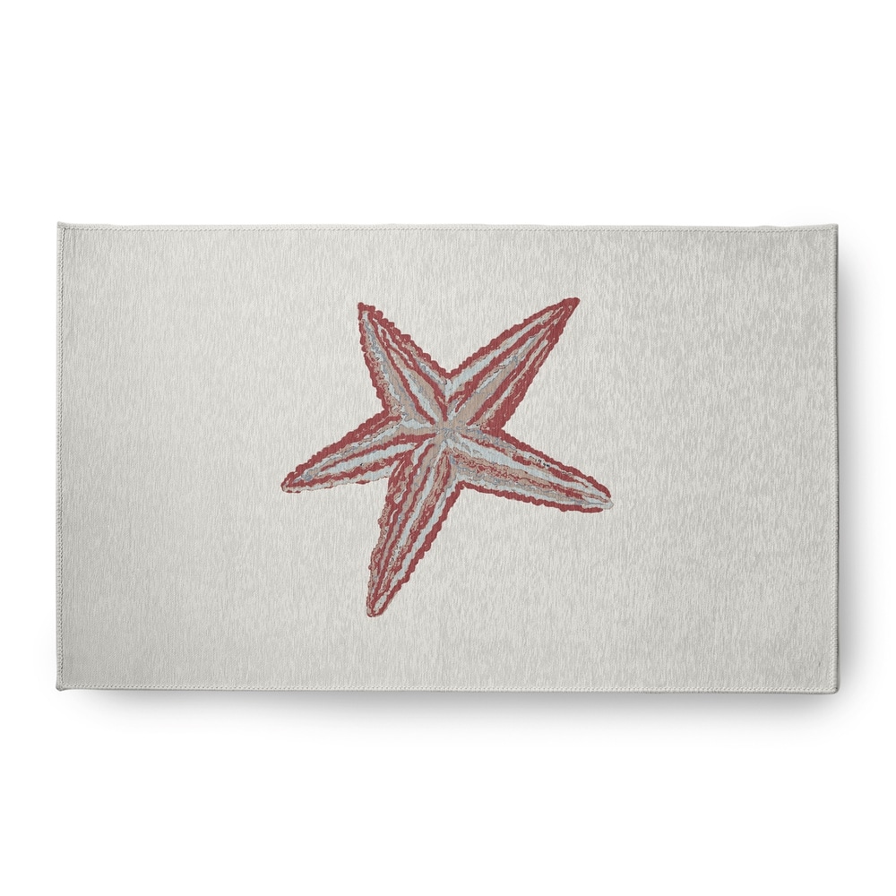 Starfish Nautical Chenille Rug