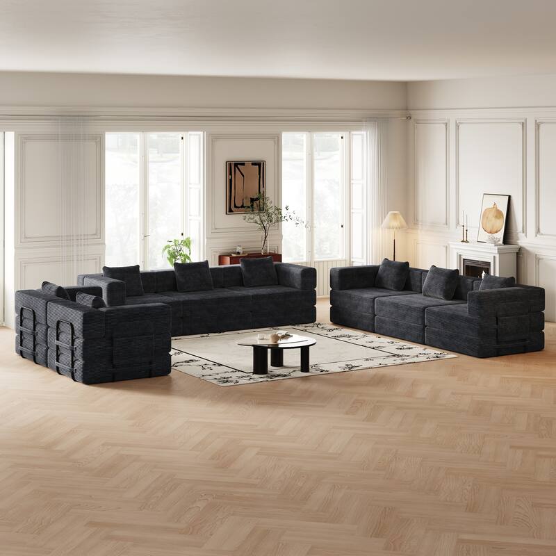 Oversized Corduroy Modular Splicing Sectional Sofa, Freely Combined