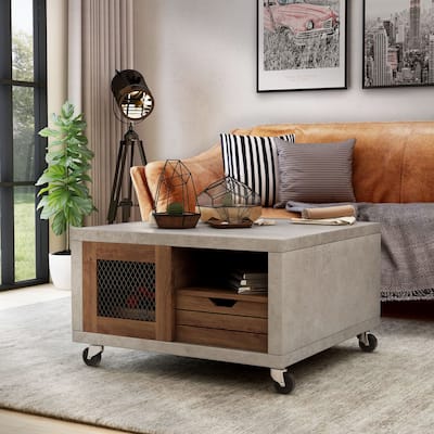 Niaz Industrial 32-inch Multi-storage Coffee Table by Furniture of America