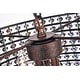 preview thumbnail 7 of 10, Antique Copper 4-Light Beaded Drum Shade Chandelier with Crystals - Antique Copper