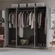 preview thumbnail 21 of 19, 100% Solid Wood Cosmo 4-Door Wardrobe with Solid Wood or Mirrored Doors