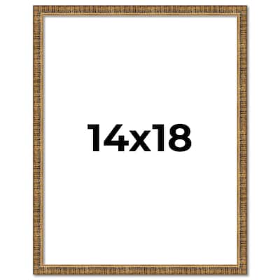 14x18 Frame Gold Picture Frame - Complete Modern Photo Frame Includes
