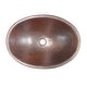 preview thumbnail 2 of 1, 19" Oval Copper Bathroom Sink with Copper Highlights by SimplyCopper - 19" X 14" X 5.5"