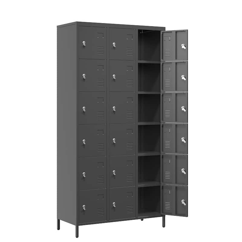 18 Door 72"H Metal Lockers With Lock