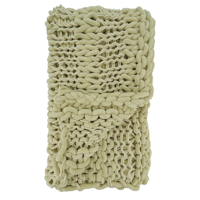 Chunky Knit Design Throw Blanket