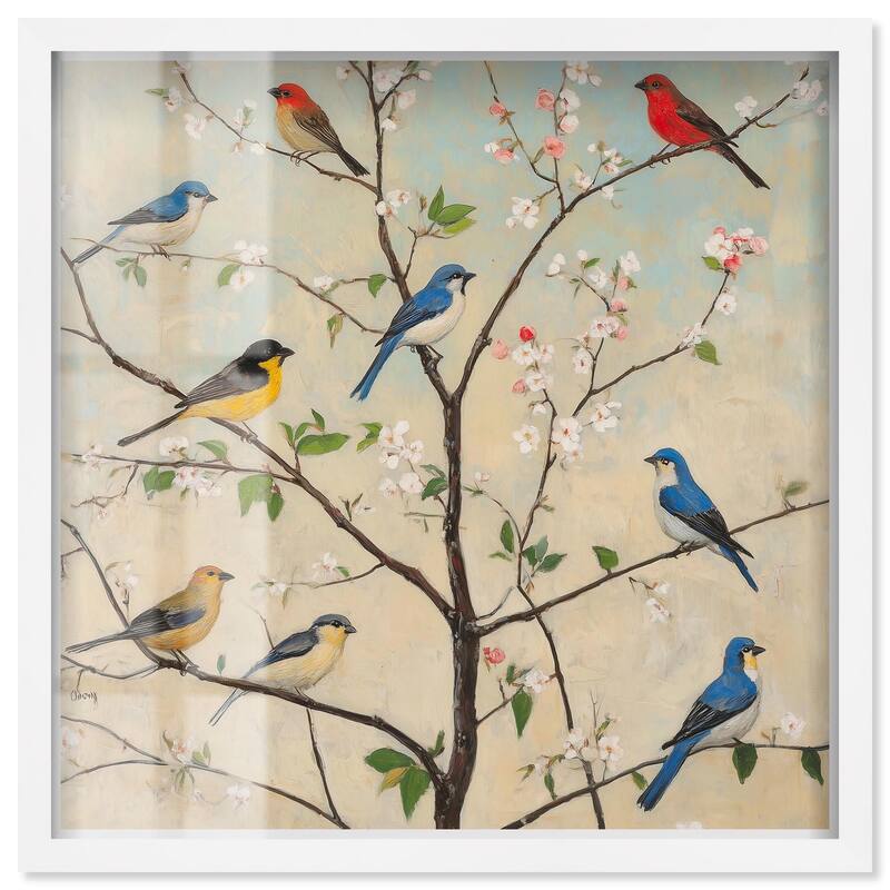 Arboreal Aria I Shadowbox by Art Remedy - White - 16" x 16"