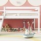 preview thumbnail 5 of 16, Twin Size Pine Wood Low Loft Bed with Slide and Ladder