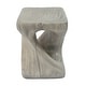 preview thumbnail 18 of 73, Christopher Knight Home - Aurelian Quenby MGO Lightweight Concrete Twist End Table with Wood-Grain Texture