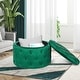 preview thumbnail 2 of 32, Adeco Round Velvet Storage Ottoman, Button Tufted Footrest Footstool