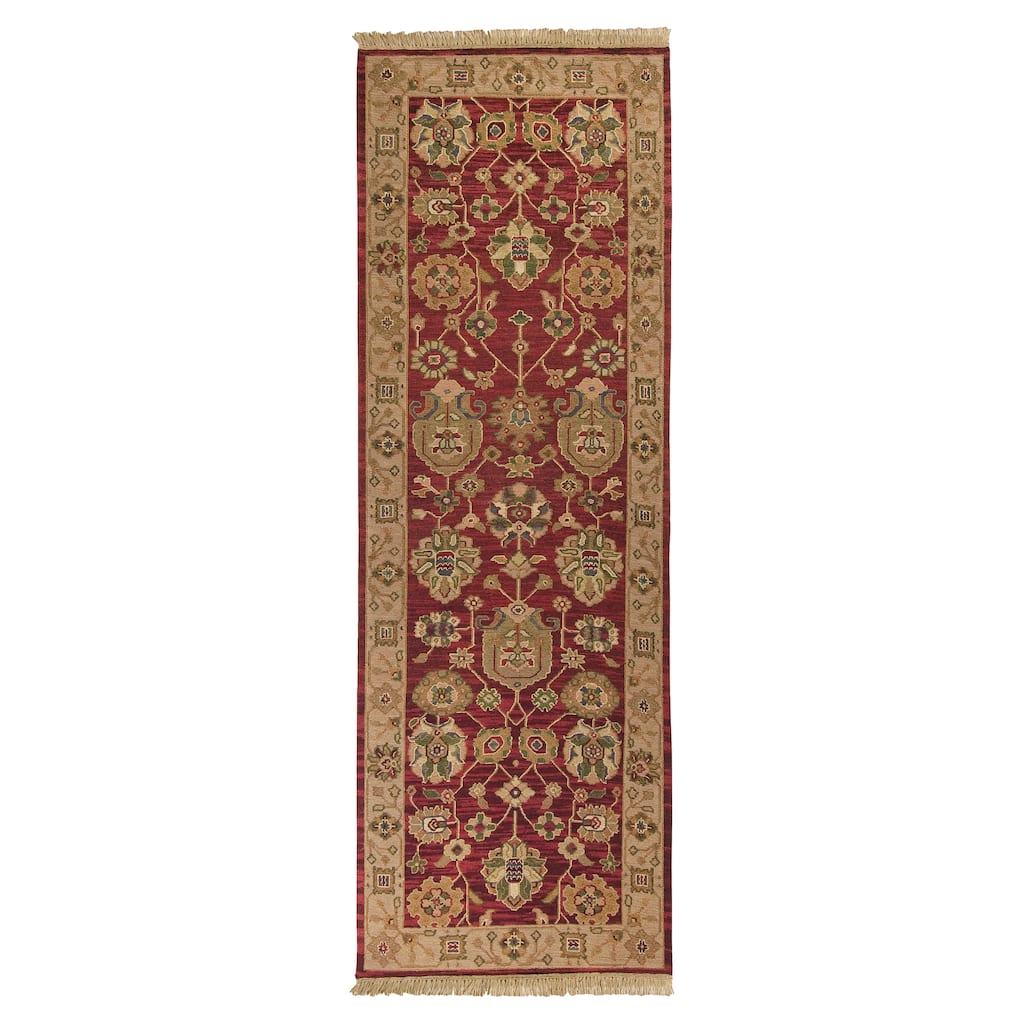 Traditional Hand-Knotted Multicolored Bristol Semi-Worsted New Zealand Wool Area Rug - 4' x 10' Runner/Surplus