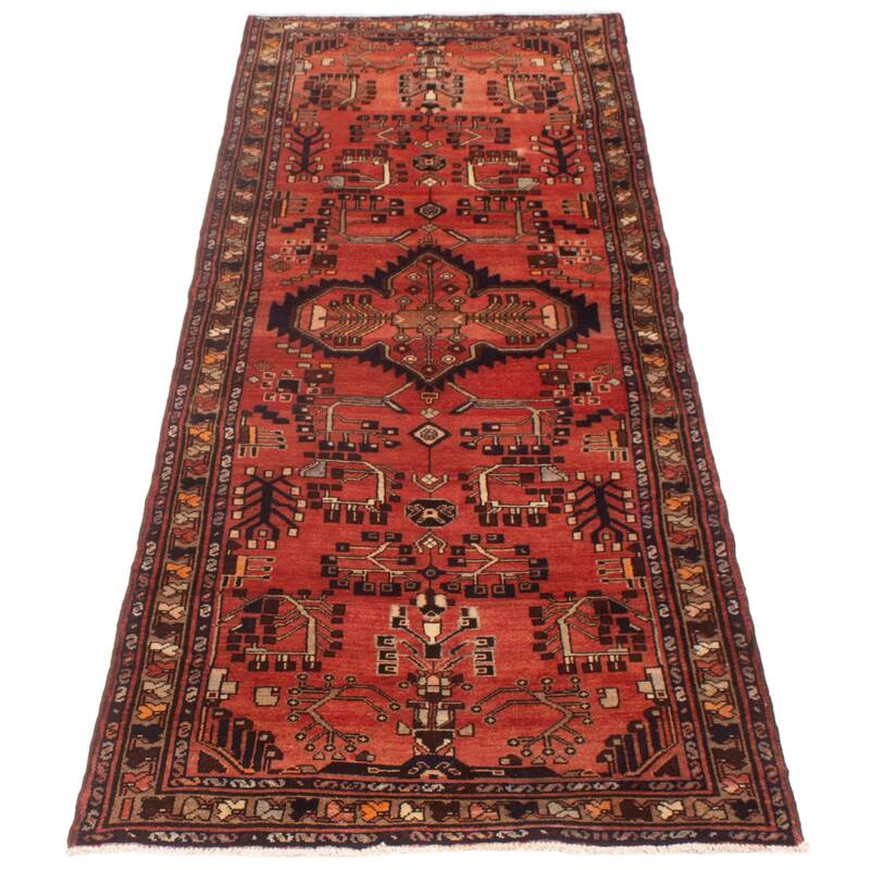 ECARPETGALLERY Hand-knotted Anadol Red Wool Rug - 3'6 x 9'6