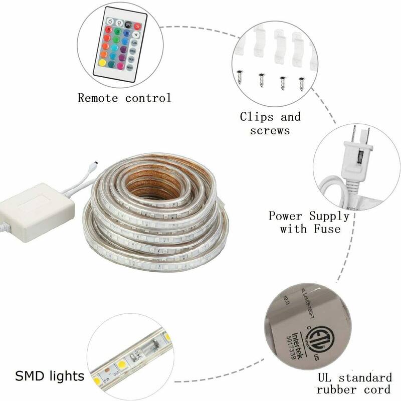 Ainfox LED Strip Lights with Remote Control Color Changing