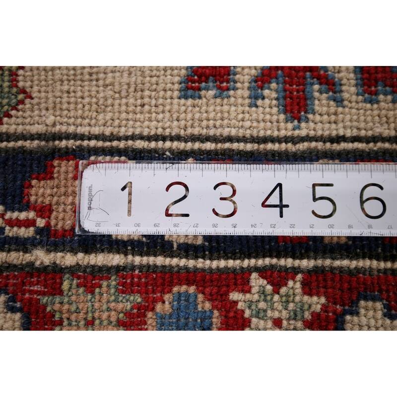 Blue Oriental Kazak Rug Hand-Knotted Wool Carpet - 6'7" x 10'0"