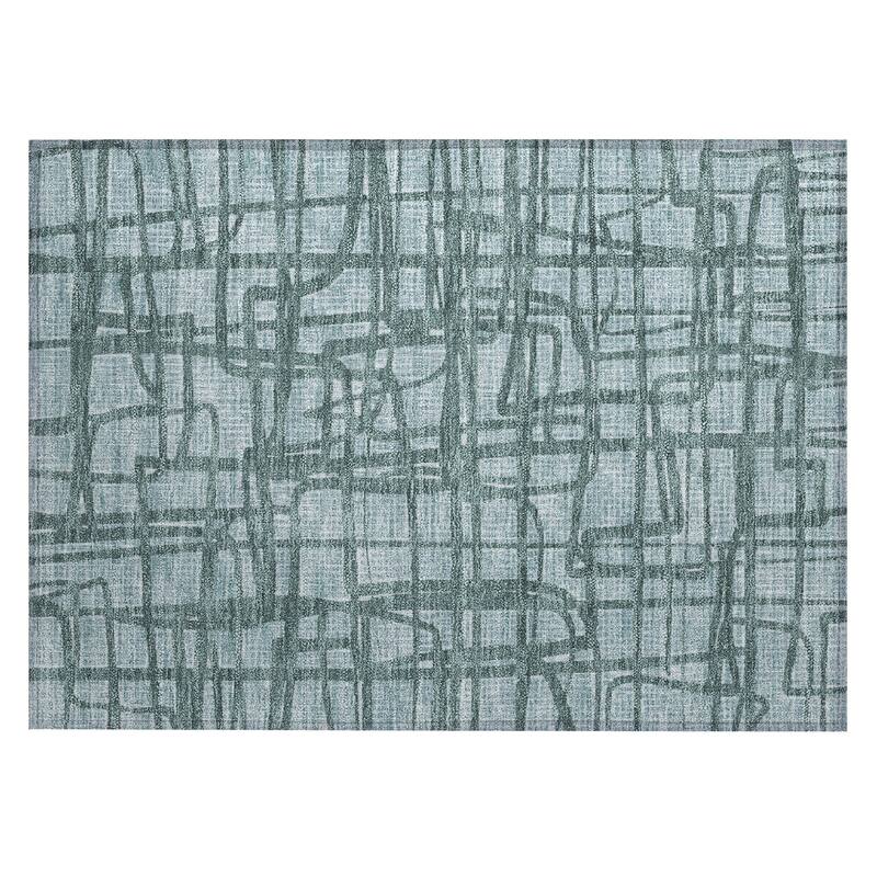 Machine Washable Indoor/ Outdoor Modern Centurion Chantille Rug