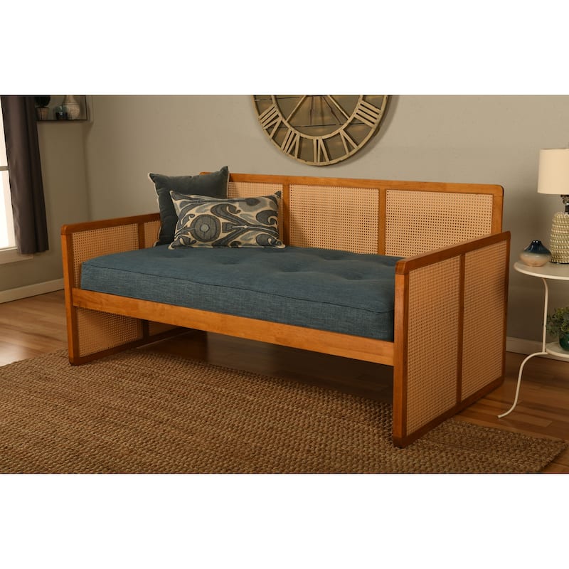 Somette Abaco Daybed with Pop-Up in Honey Includes Mattresses