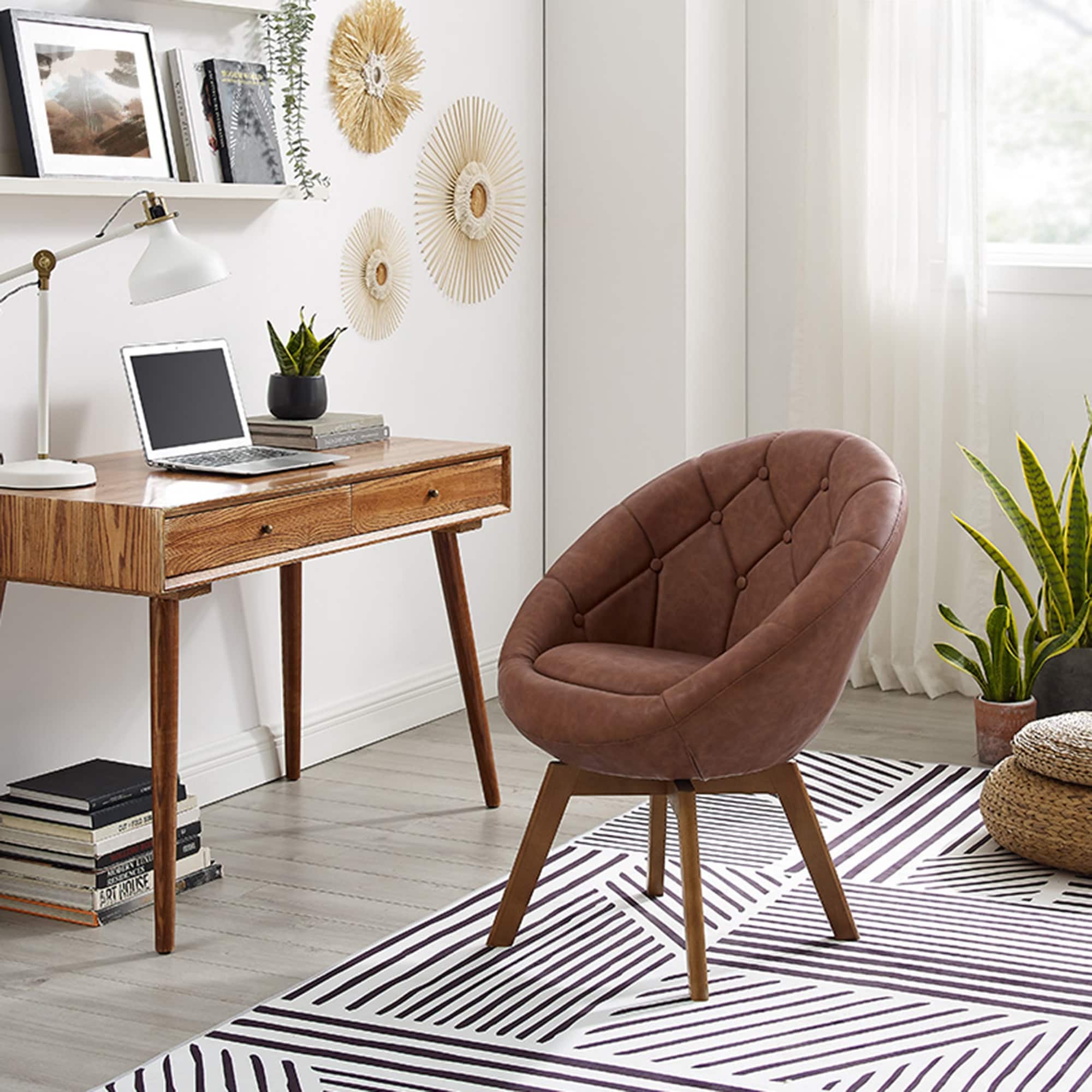 Carson carrington kallax velvet tufted round swivel accent chair cheap