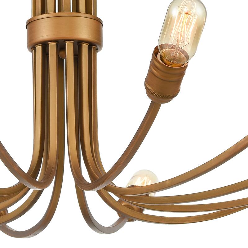 Elk Home Conway Painted Aged Brass Metal 12 Light Chandelier
