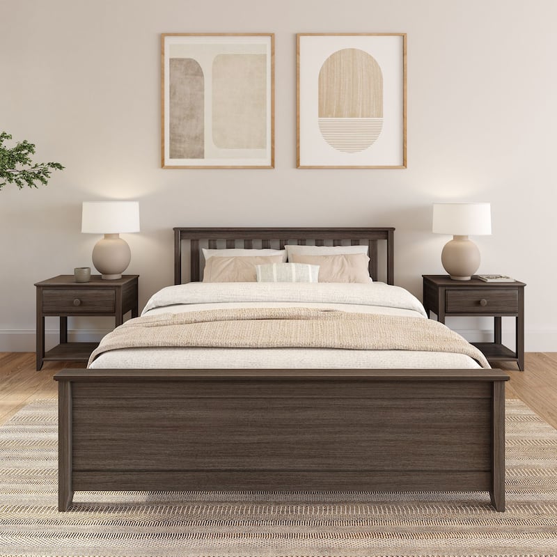Plank and Beam Classic Real Wood Queen Platform Bed