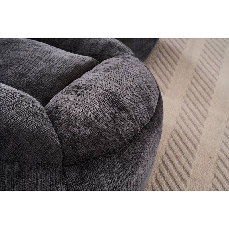 Chenille Memory Foam Bean Bag Chair with Oversized Lounger Plush Support