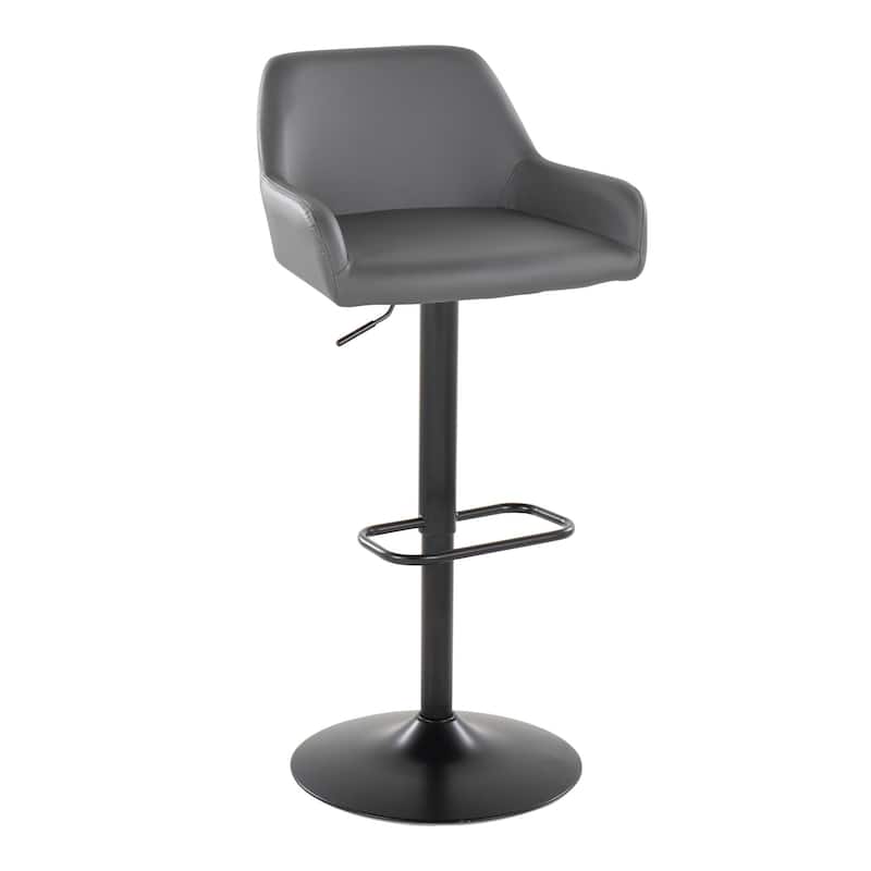 Porch & Den Galotti Adjustable Bar Stool with Rounded Rectangle Footrest (Set of 2)