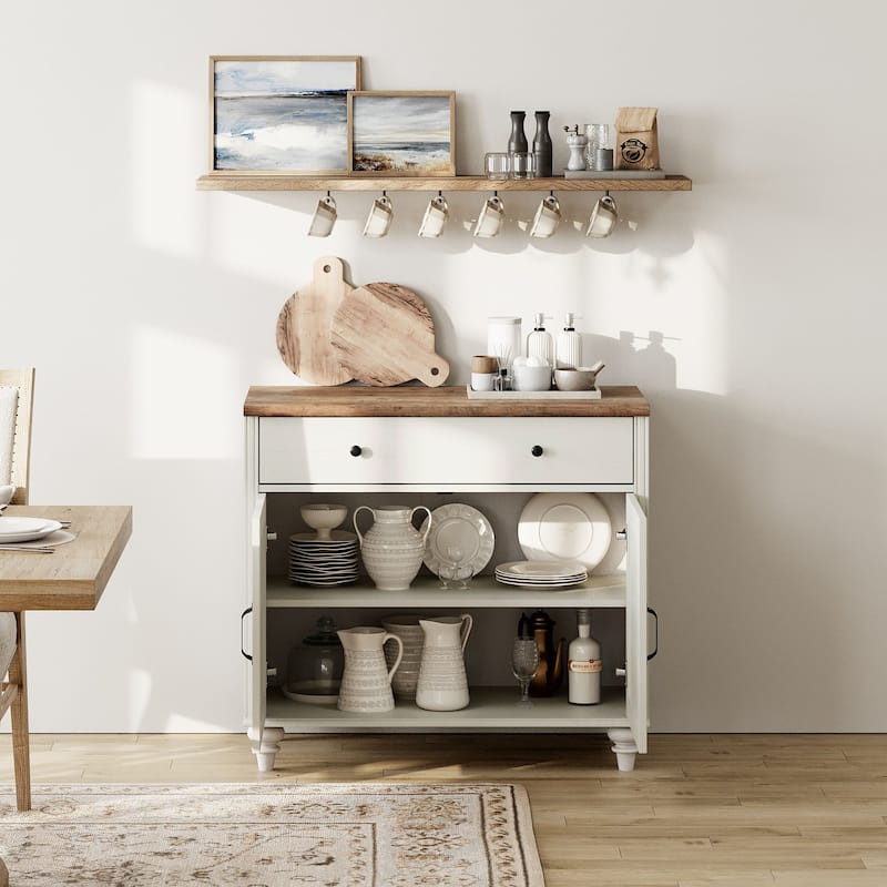 White Bookcase with Doors, Large Wood Farmhouse Book Case Shelf