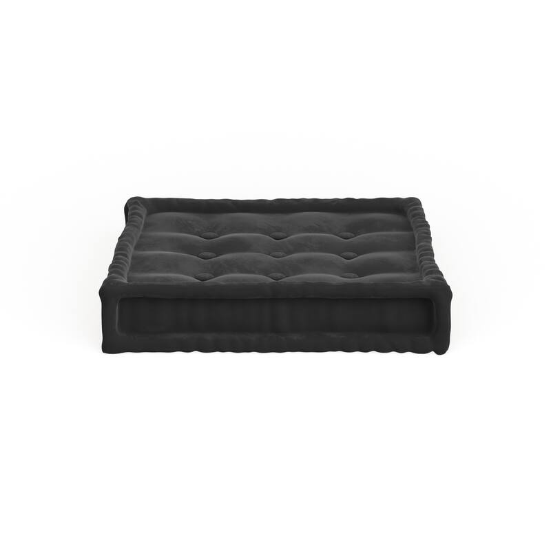 25-inch Microsuede Square Tufted Floor Pillow
