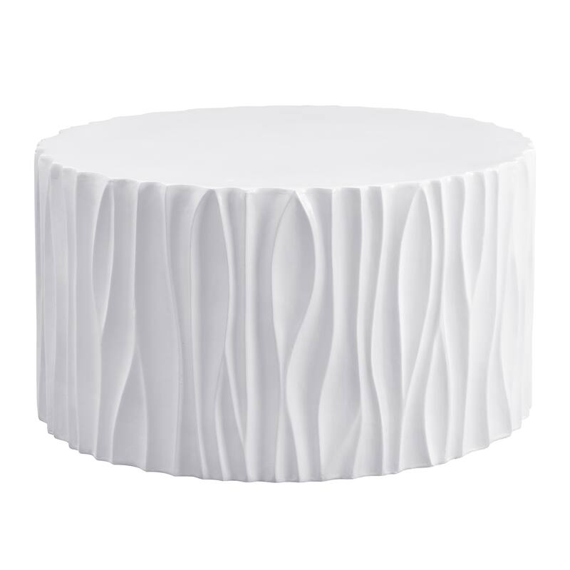 Modern Outdoor White MGO Assembly-Free Coffee Table