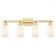 preview thumbnail 11 of 76, Innovations Lighting Endless Possibilities Arcadia - Clymer - 4 Light 31" Bath Vanity Light Satin Gold/Matte White