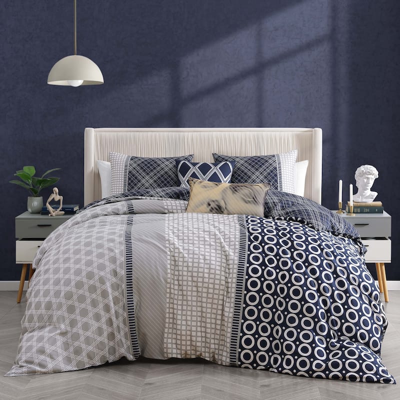 Bebejan Vertigeo 100% Cotton Sateen 5 Piece Reversible Comforter Set