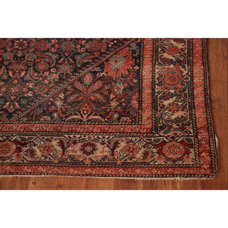 Pre-1900 Antique Vegetable Dye Senneh Persian Rug Handmade Wool Carpet - 4'0" x 6'1"