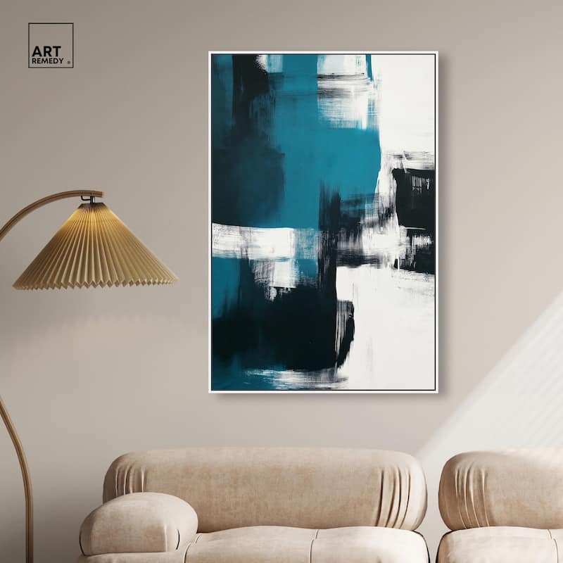 Weight of Teal Canvas by Art Remedy