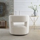 preview thumbnail 21 of 25, Swivel Barrel Chair with Soft Teddy Fabric, Comfy Round Accent Chair for Living Room