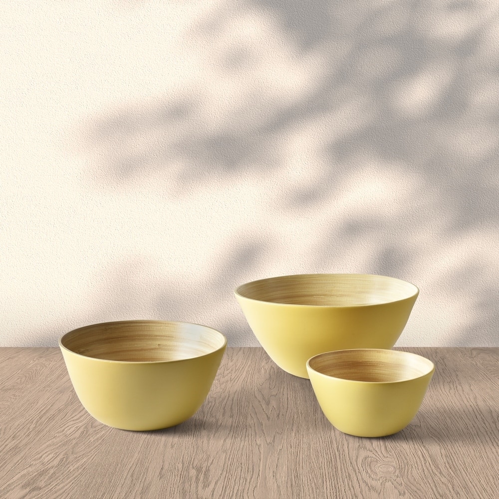 Tropics Bamboo 3 Piece Bowl Set