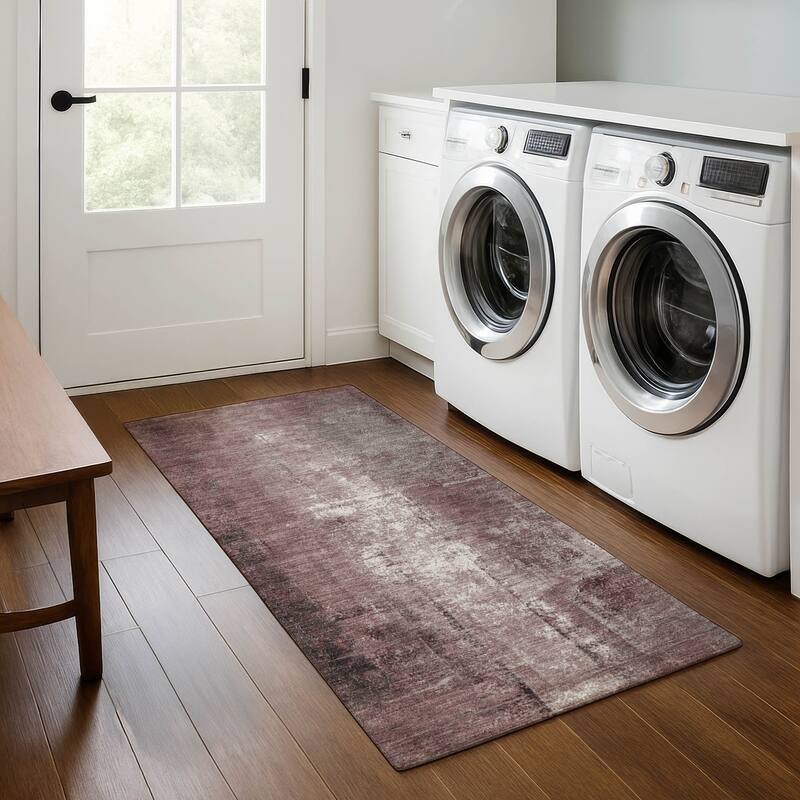 Premium Washable Super Soft Ombre Solid Mayfield Rug - Blush - 2'3" x 7'6"