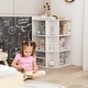 preview thumbnail 2 of 17, Costway 3-Tier Kids Corner Toy Storage Organizer with USB Ports and - See Details