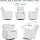 preview thumbnail 7 of 5, Evolur Aria Upholstered Plush Seating Glider Swivel with Ottoman - Fog Grey