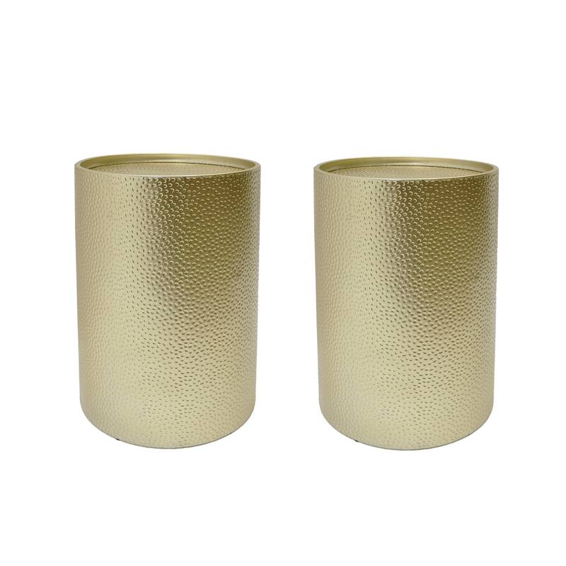 Brookhaven Hammered Accent Table (Set of 2) by Christopher Knight Home