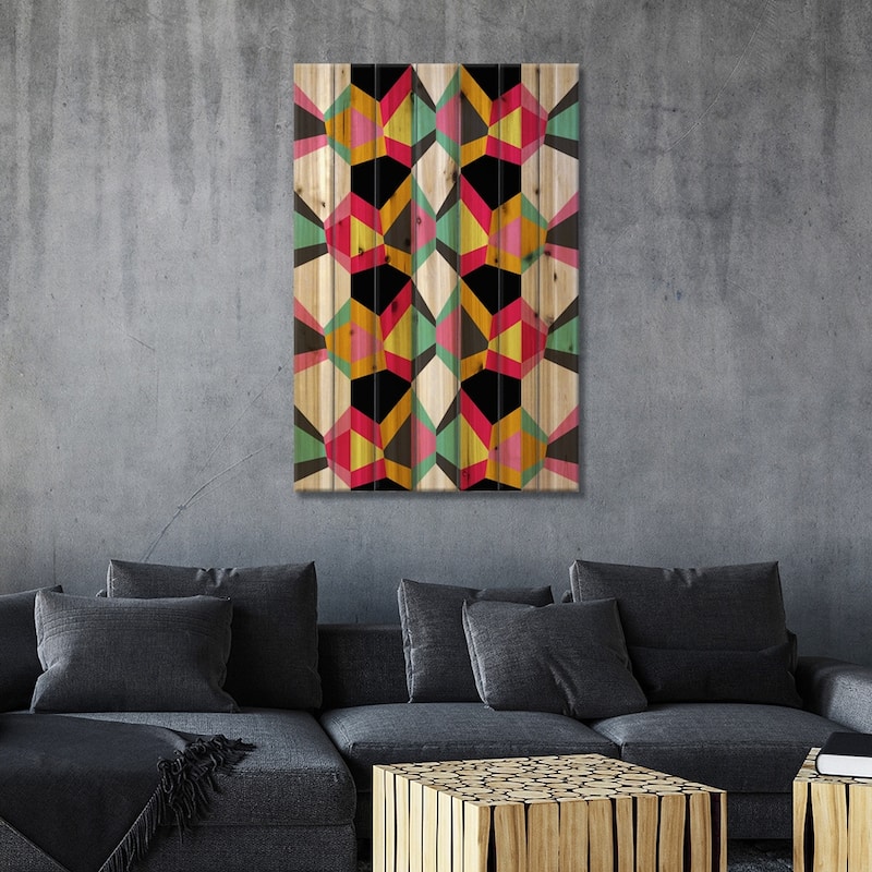 Geometric XVIII Print On Wood by Susana Paz - Multi-Color