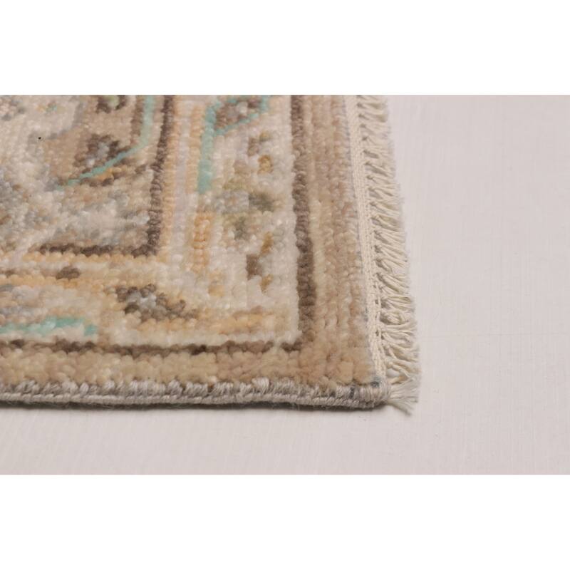 ECARPETGALLERY Hand-knotted Modern Oushak Tan Wool Rug - 8'3 x 10'2