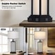 preview thumbnail 4 of 21, 27” Tall Vintage USB Table Lamp Set with Nightlight, Bulb Included (Set of 2) - 12.5'' x 12.5'' x 27''