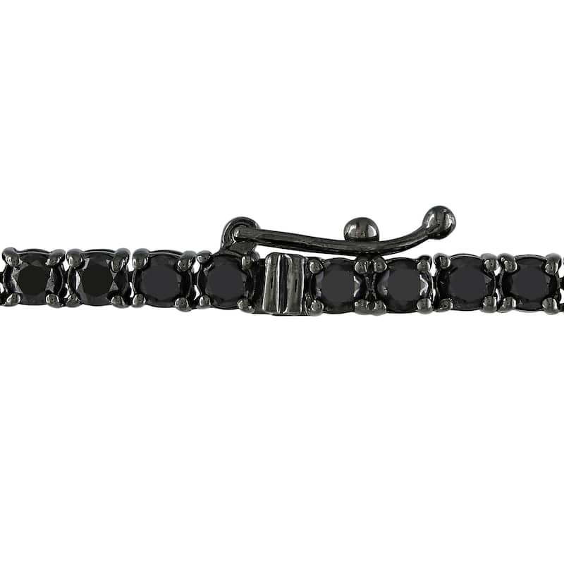 Miadora 14k or 18k White or Wellow Gold Black Diamond or Gemstone Necklace