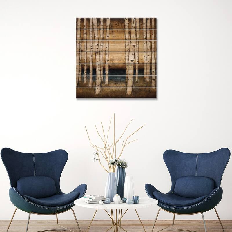 Birch Landing Print On Wood by Patrick St. Germain - Multi-Color