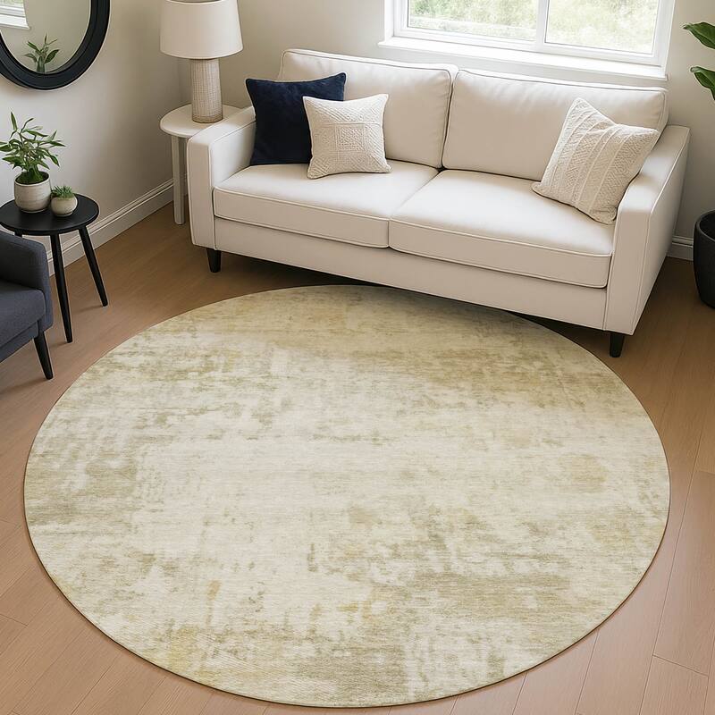 Machine Washable Indoor/ Outdoor Modern Casual Chantille Rug