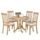 preview thumbnail 9 of 12, East West Furniture 5 Pc Dining Set - Kitchen Table and 4 Chairs - Oak Finish (Seat's Type Options)